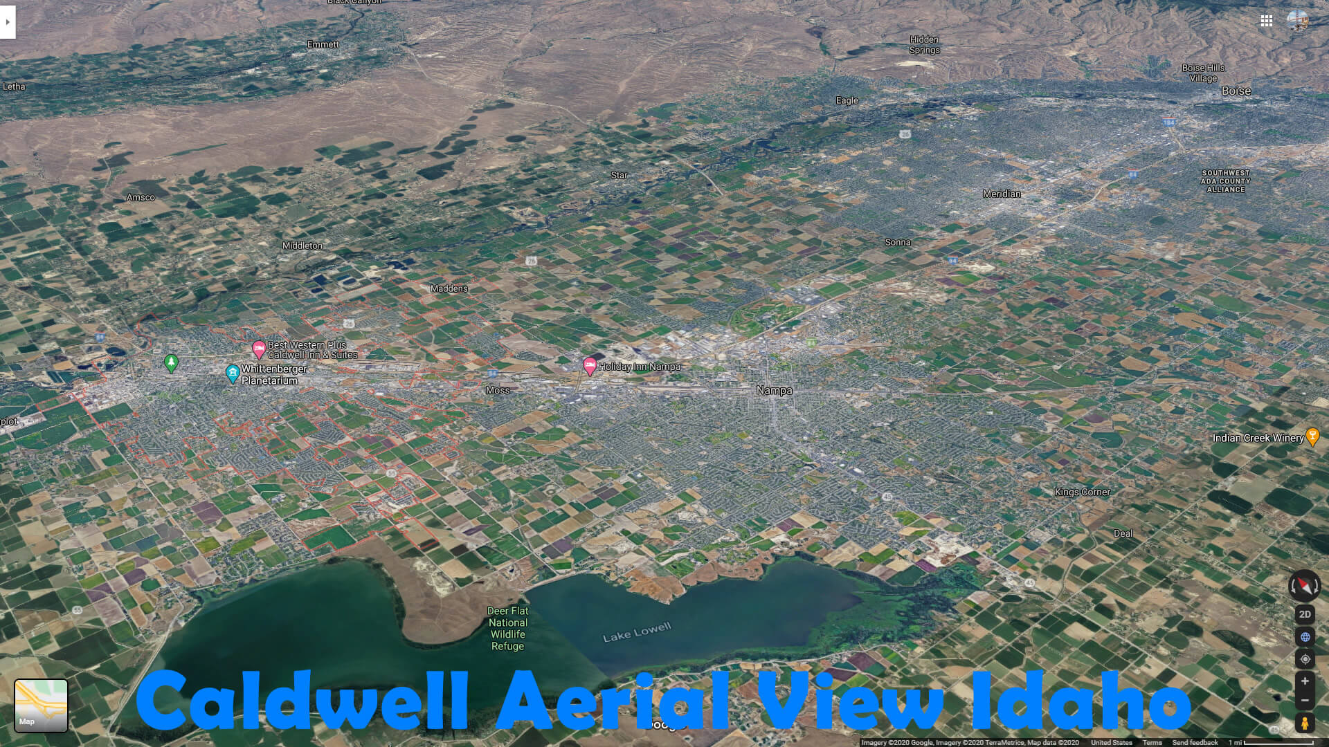 Caldwell Aerial View Idaho